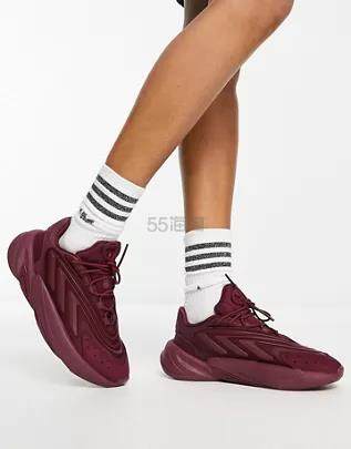 ASOS US:adidas Originals Ozelia 酒红色运动鞋