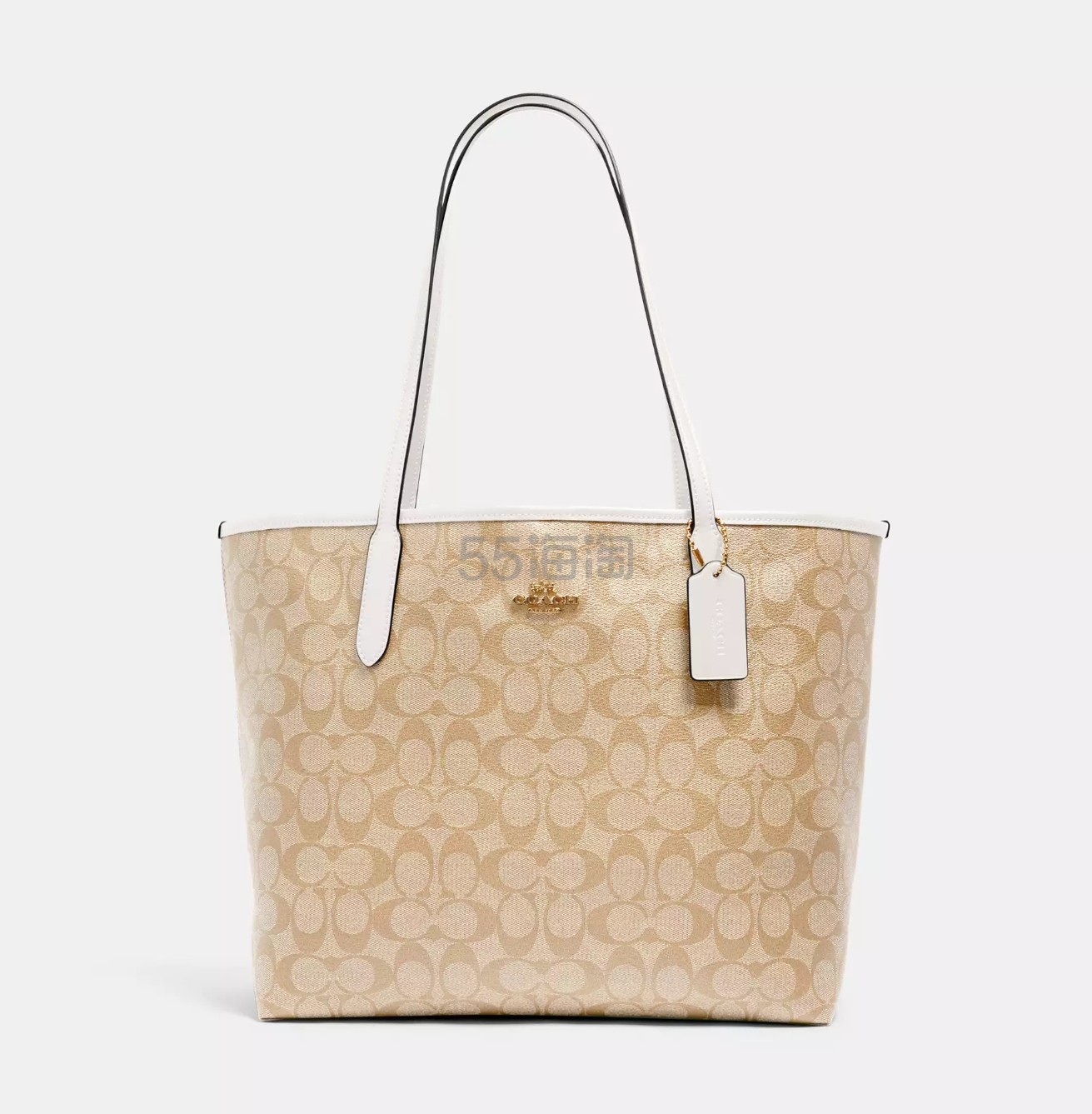 Coach Outlet:COACH 蔻驰 City 浅色老花托特包