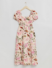 &Other Stories Puff Sleeve Linen 连衣裙