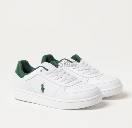 成人可穿!Polo Ralph Lauren 拉夫劳伦童款徽标绿尾运动鞋