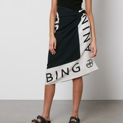 Anine Bing Praia Logo-Jacquard 围巾裙