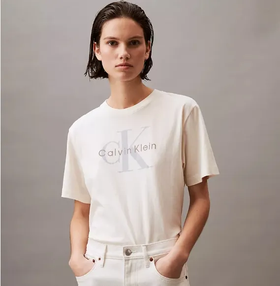 Calvin Klein Monogram Logo Boxy 圆领T恤