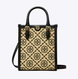 Tory burch T MONOGRAM 老花琴谱包 黑色