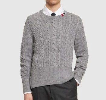 LUISAVIAROMA:Thom Browne 扭绳针织休闲圆领毛衣