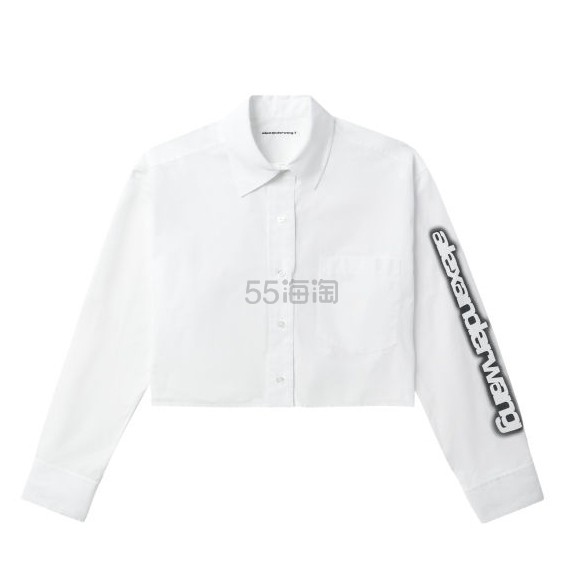 ITeSHOP CN:alexanderwang.t Logo 印花短款衬衫