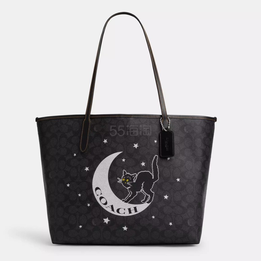 月亮之上！Coach 蔻驰 City 万圣节印花托特包