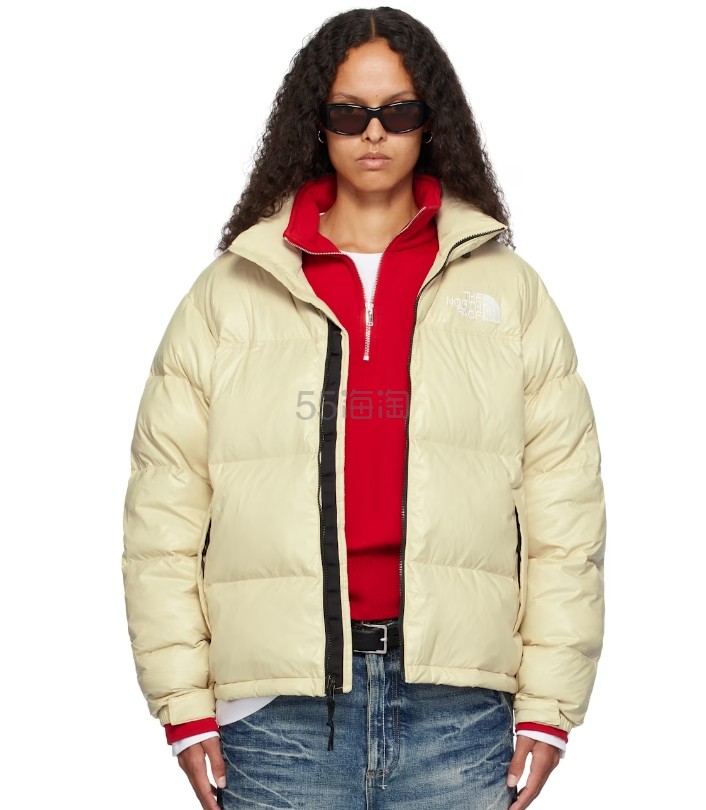 THE NORTH FACE SSENSE 独家发售米色 1996 Retro Shine Nuptse 羽绒夹克