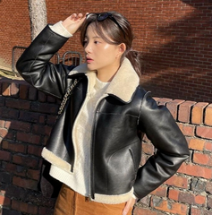 a.t.corner Reversible Shearling Cropped 夹克