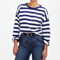 Madewell 条纹圆领长袖