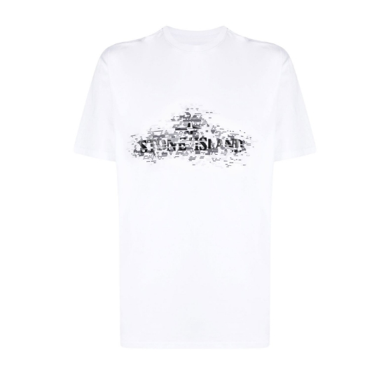 Stone Island 石头岛 logo印花白色T恤