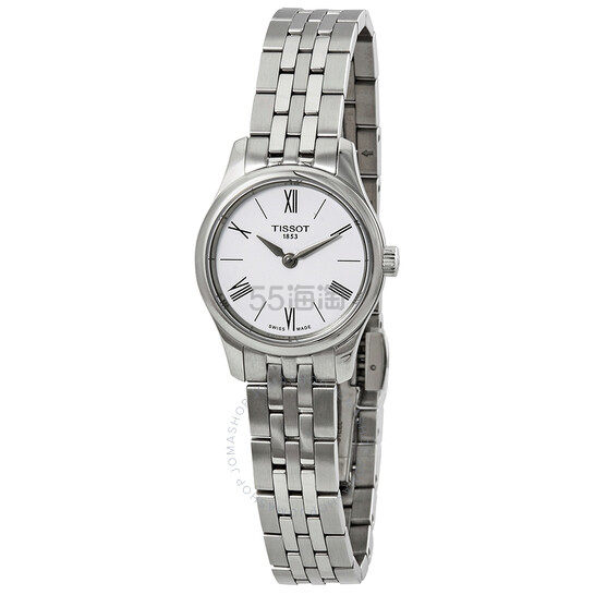 TISSOT 天梭 传统白色表盘女士手表