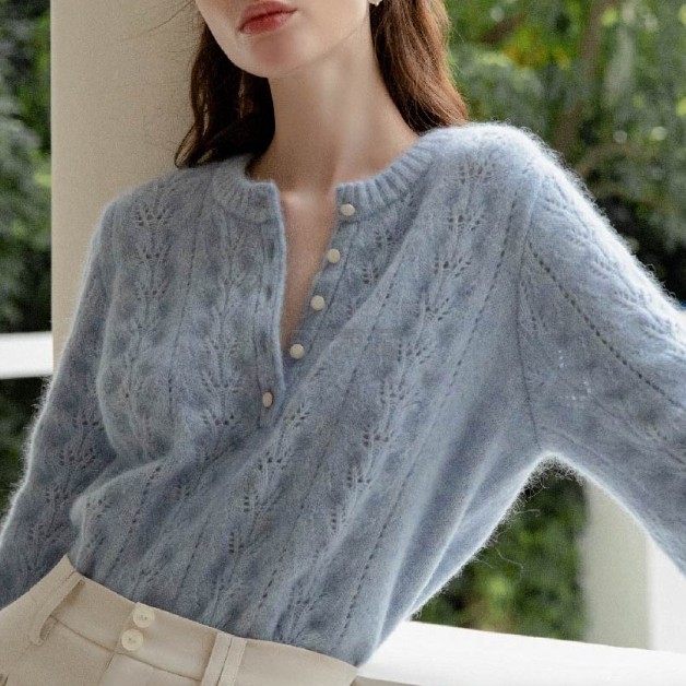 Petite Studio:陈都灵同款 Petite Studio Paisley 蓝色毛衣