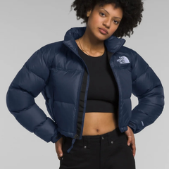 The North Face 北面 Nuptse 蓝色短款羽绒服