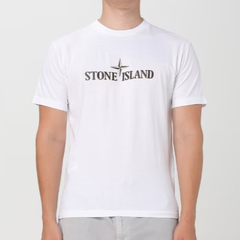 STONE ISLAND 石头岛白色徽标T恤