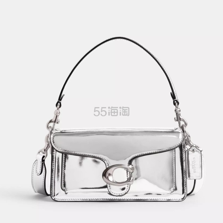 Coach 美国官网:COACH 蔻驰 Tabby 20 斜挎包 金属银色