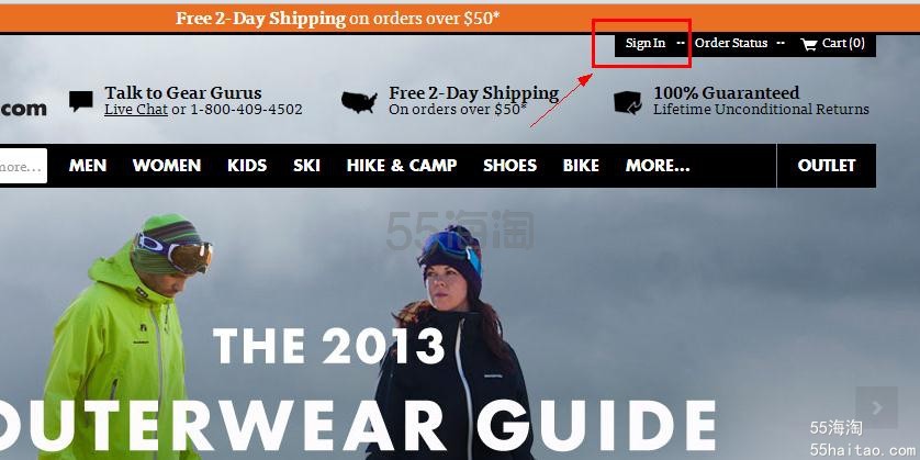 55海淘网返利购买Backcountry的户外用品教程 55海淘网返利购买Backcountry的户外用品教程