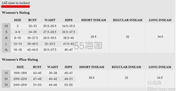 Columbia哥伦比亚尺码对照表，亚马逊海淘如何正确选择哥伦比亚Columbia尺码