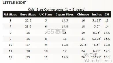 UGG尺码对照表，UGG男鞋、女鞋尺码，UGG手套、帽子尺码