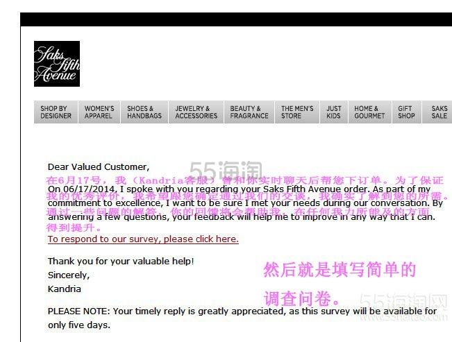 【Saks Fifth Avenue第五大道】用paypal失败被砍单 紧接着Live chat客服友好下单成功