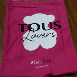 TOUS-Lovers玫红色购物袋