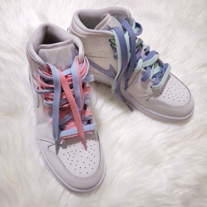 aj1鸳鸯鞋73彩勾四色鞋带闺蜜情侣鞋