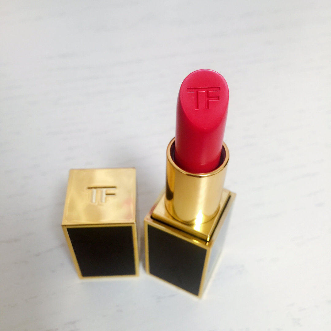 口紅試色:tom ford黑管09 true coral