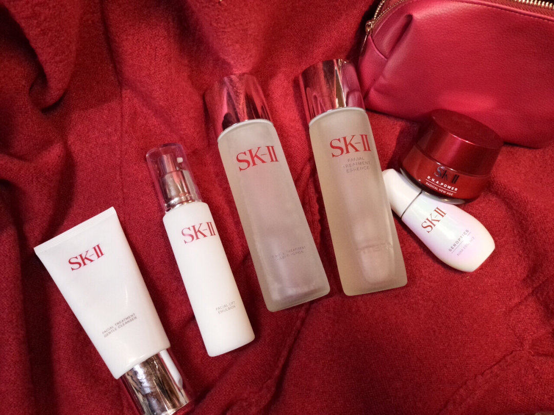 sk2全套神仙水清莹露新版洗面奶骨胶原乳液小灯泡大红瓶面霜