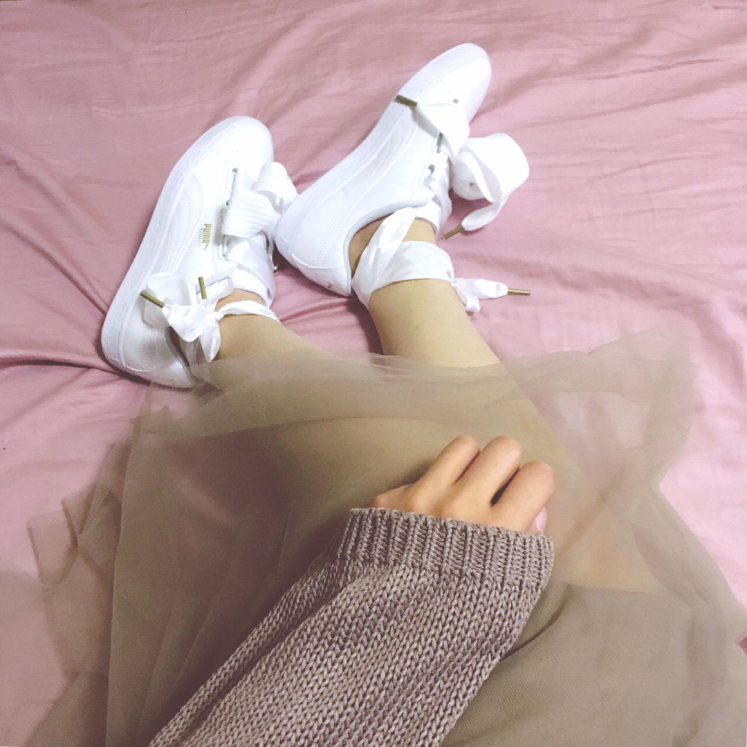 PUMA Suede Heart 漆皮纯白🎀 本来不喜欢漆