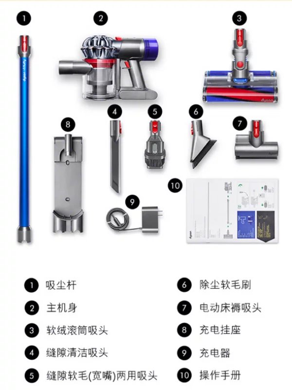 戴森吸尘器那么多头你们都会用嘛