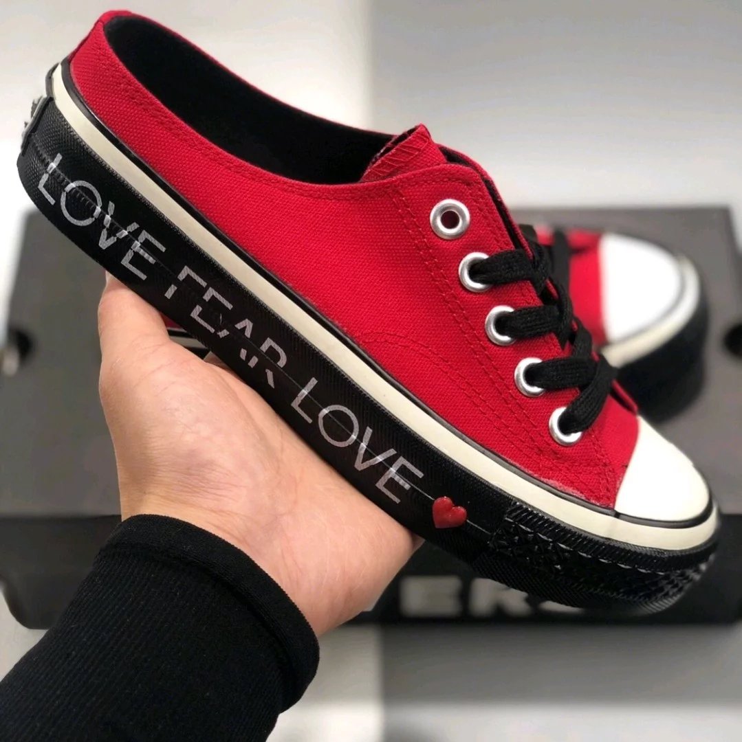 converse 匡威情人节限定 love爱心 懒人一脚蹬帆布鞋!35-39