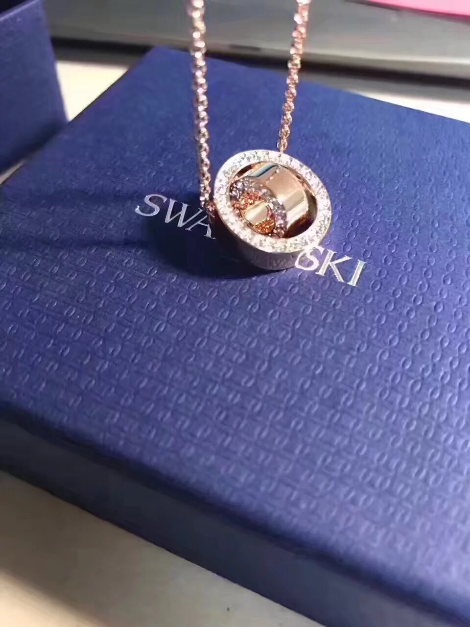 施华洛世奇时来运转项链 玫瑰金 时来运转 给你带来好运