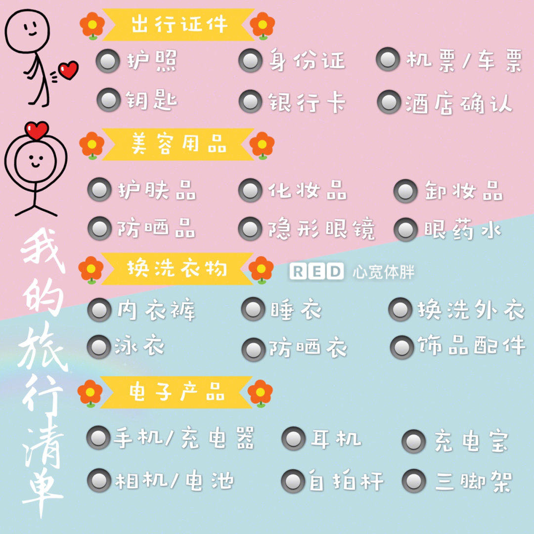 出门旅行🌟必备好物清单‼️
 出门旅行一定是提高生活幸福感