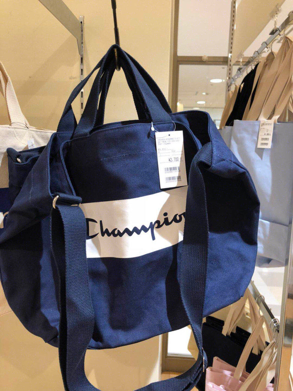 champion 冠军帆布包 champion 单肩包 帆布手提包 书包 情侣包 cham