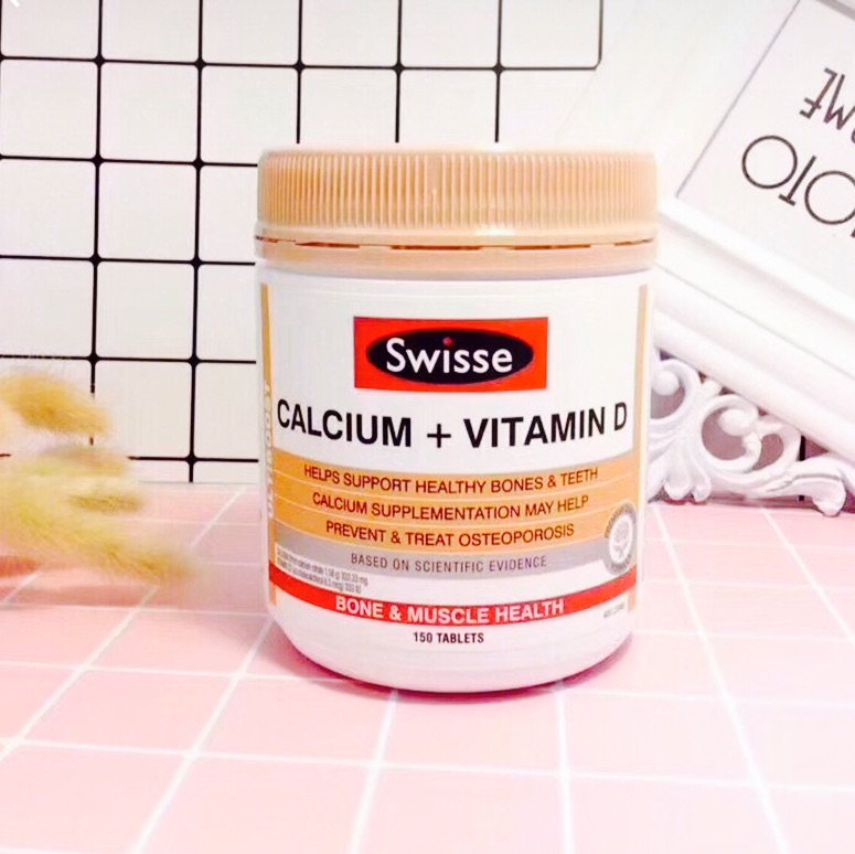 澳洲swisse钙片+维生素D成人孕妇老人补钙（150粒），