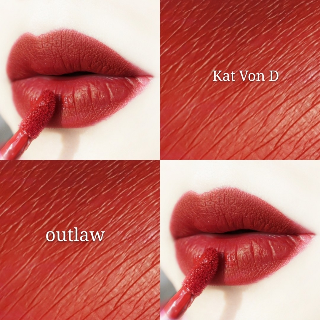 Kat Von D哑光唇釉outlaw  ✨颜色是有点偏蓝调
