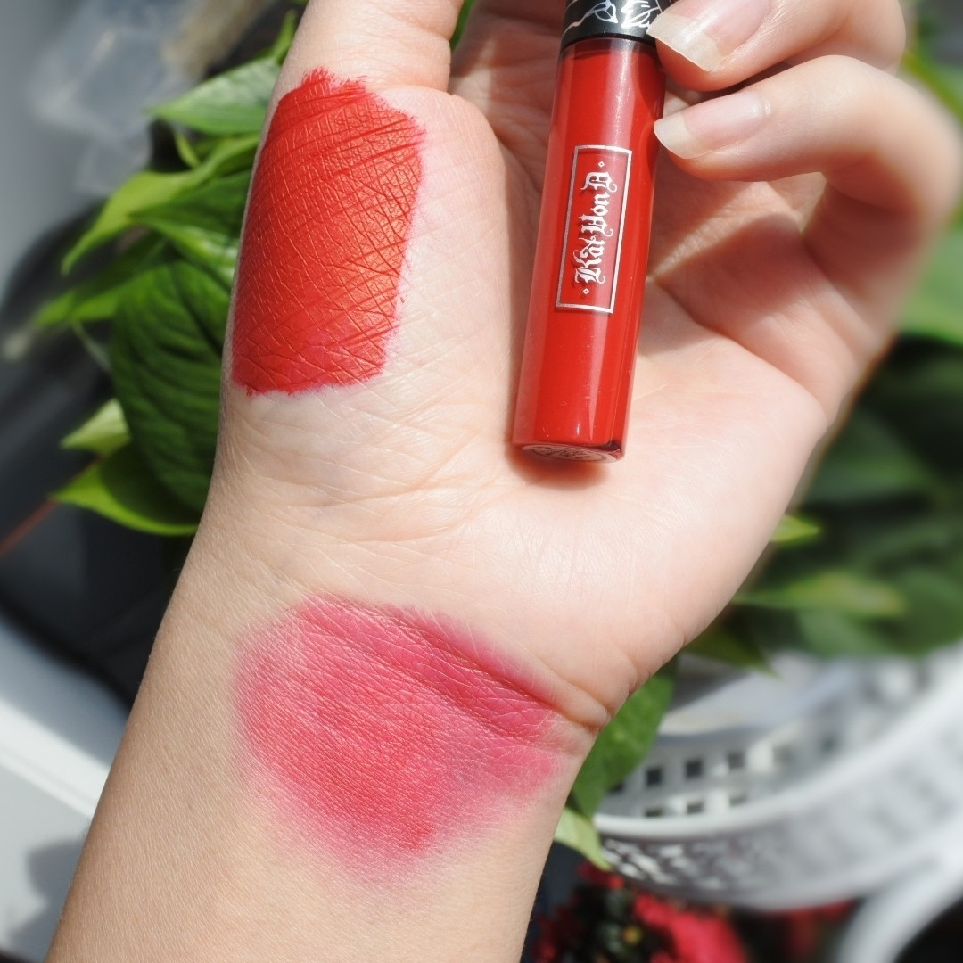 Kat Von D哑光唇釉outlaw  ✨颜色是有点偏蓝调