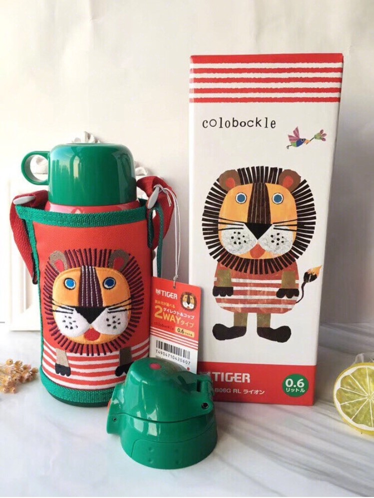 日本虎牌小狮子保温杯💦 小狮子这款真的好看呀，红色和绿色搭