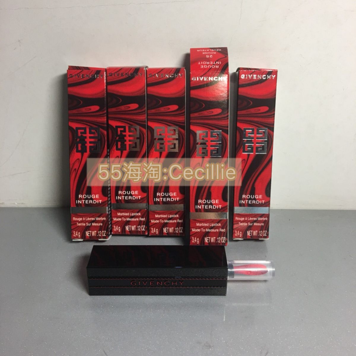 出givenchy 纪梵希18年限量N25 大理石纹水墨纹 