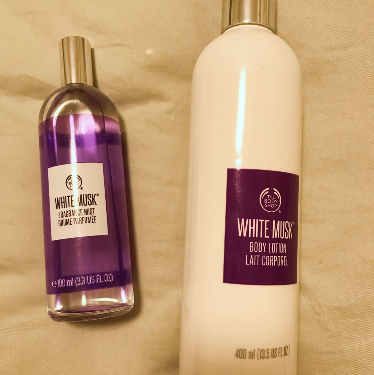 说说我用的身体护理水乳吧，用的英国the body shop