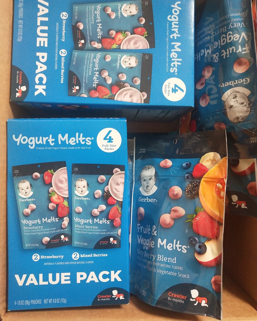 宝宝辅食，零食篇 美亚自营地球最好二段米粉，嘉宝泡芙条，溶豆