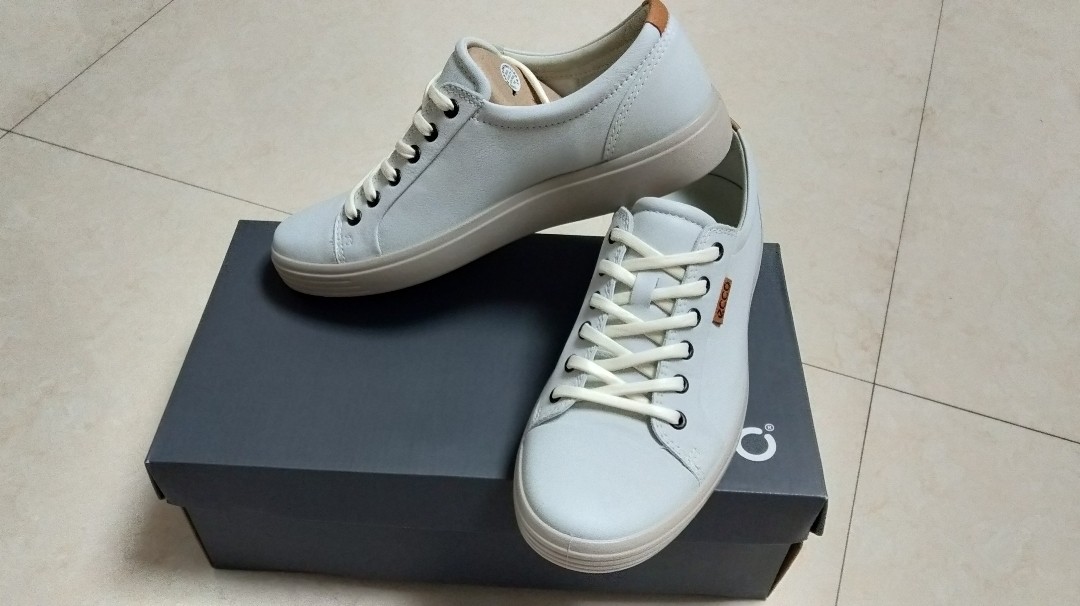 转让    ecco  爱步 男鞋 白色 41码  soft