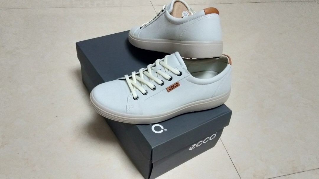 转让    ecco  爱步 男鞋 白色 41码  soft