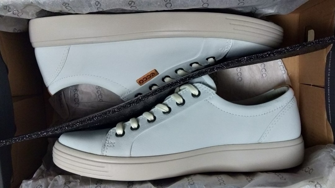 转让    ecco  爱步 男鞋 白色 41码  soft