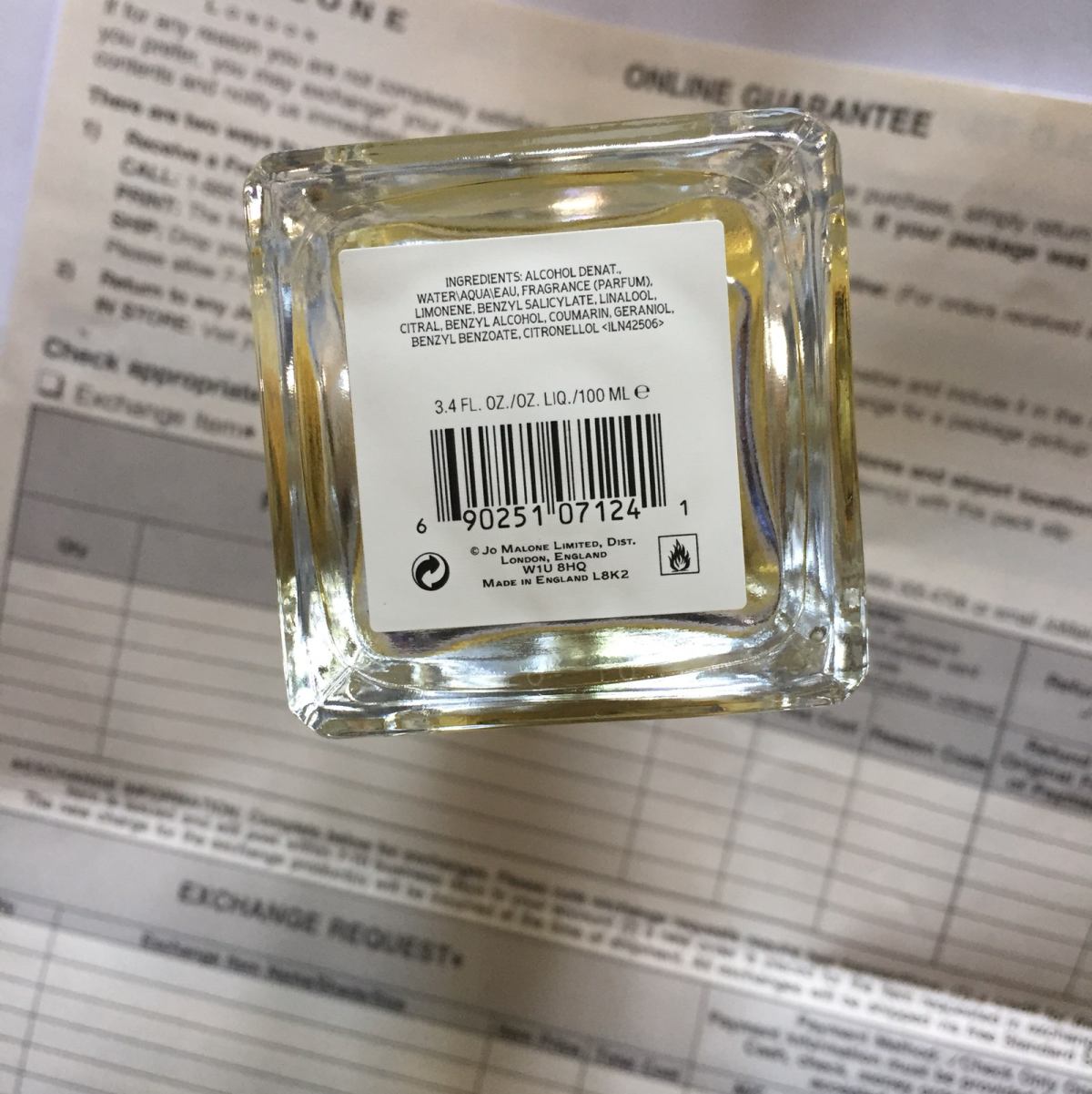 出祖马龙限量苦橙100毫升的全新官网入588包邮有凭证可走链接