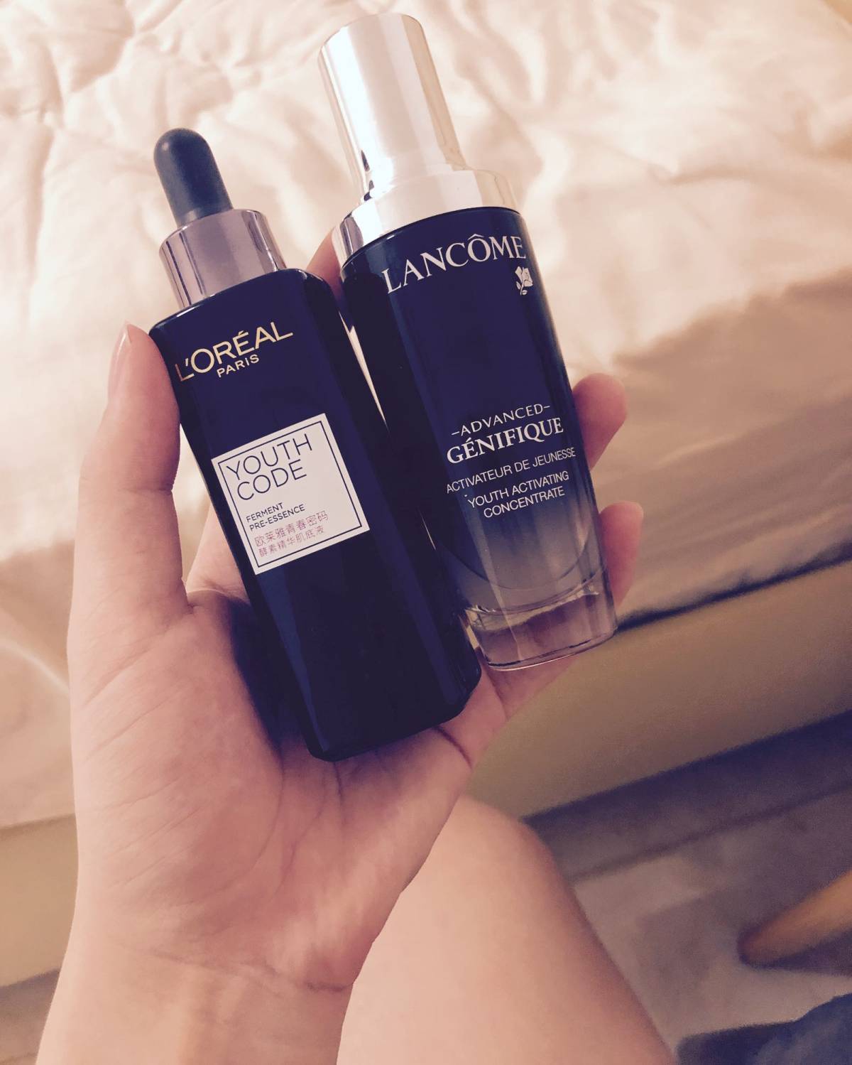 #21天打卡#兰蔻小黑瓶和欧莱雅肌底液测评～ 今天来说说现在