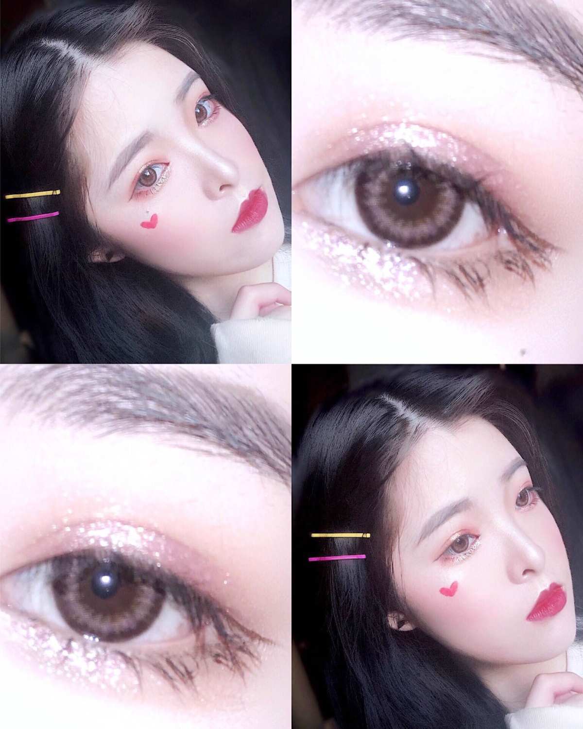 闪闪惹人爱✨甜分100的爱心妆💌 ————————————