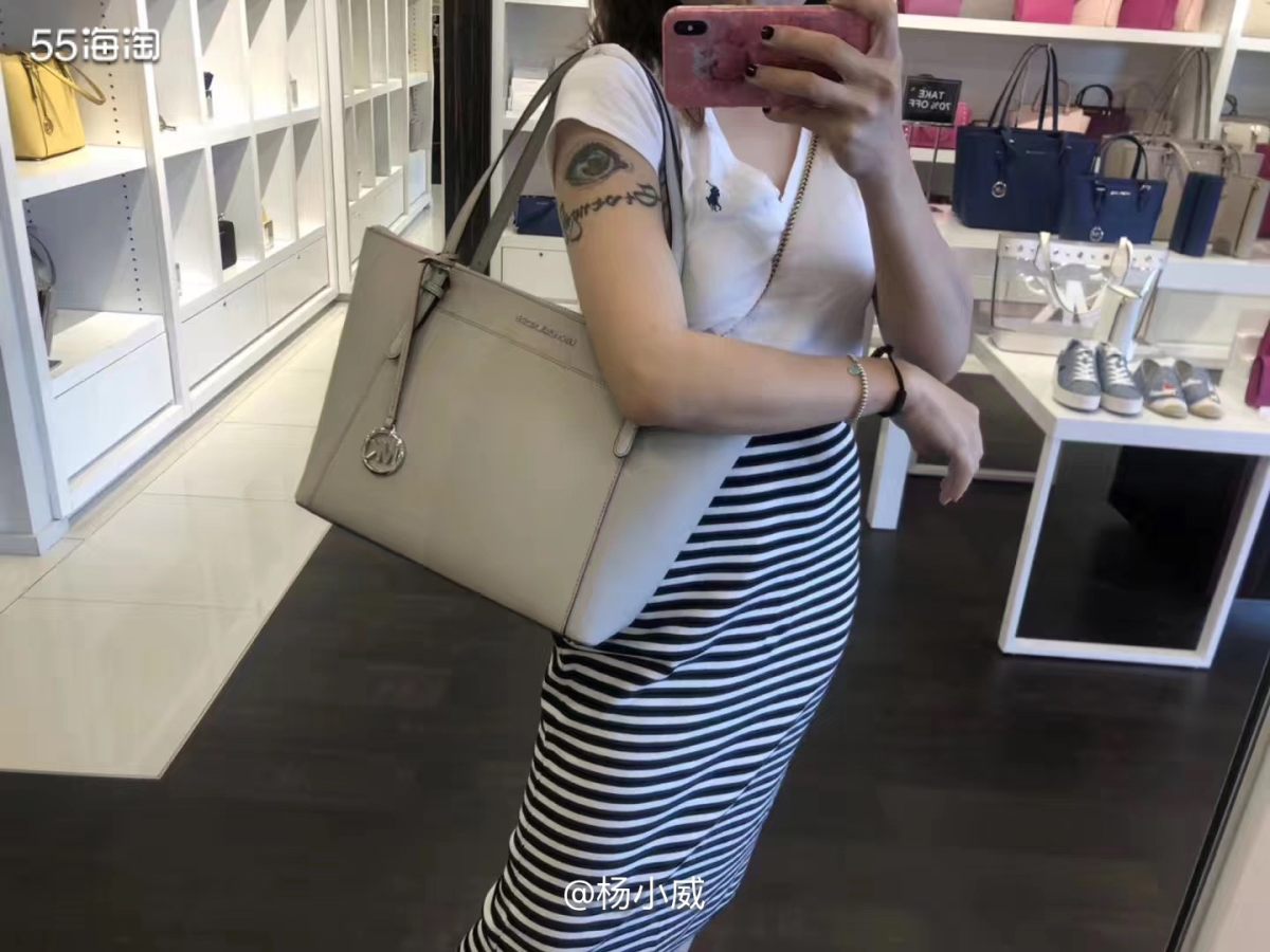 mk全拉链托特包，十字纹牛皮，多色可选，¥1080直邮