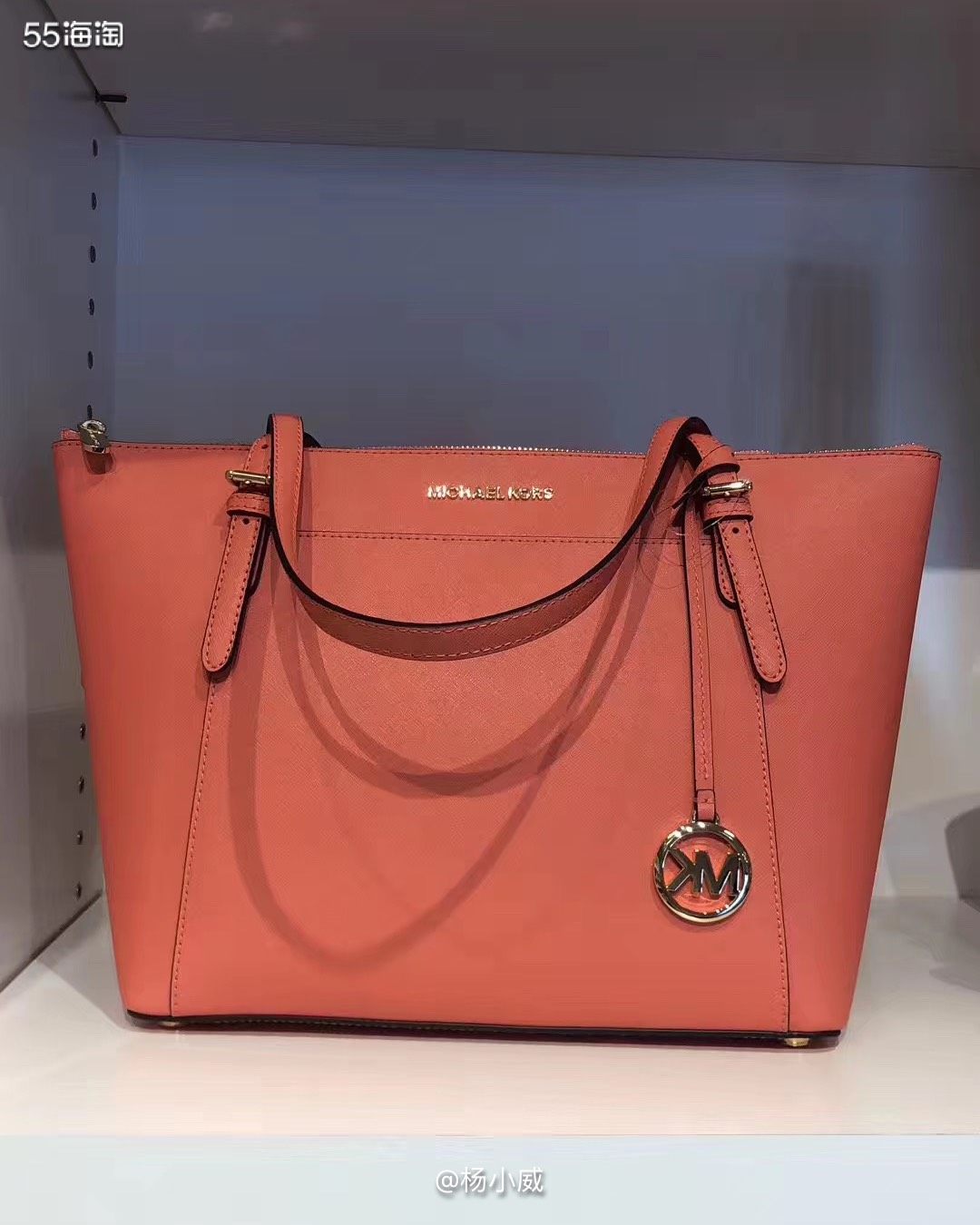 mk全拉链托特包，十字纹牛皮，多色可选，¥1080直邮