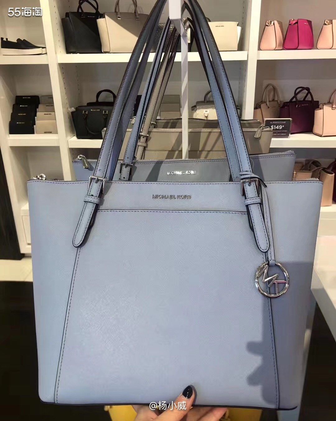 mk全拉链托特包，十字纹牛皮，多色可选，¥1080直邮