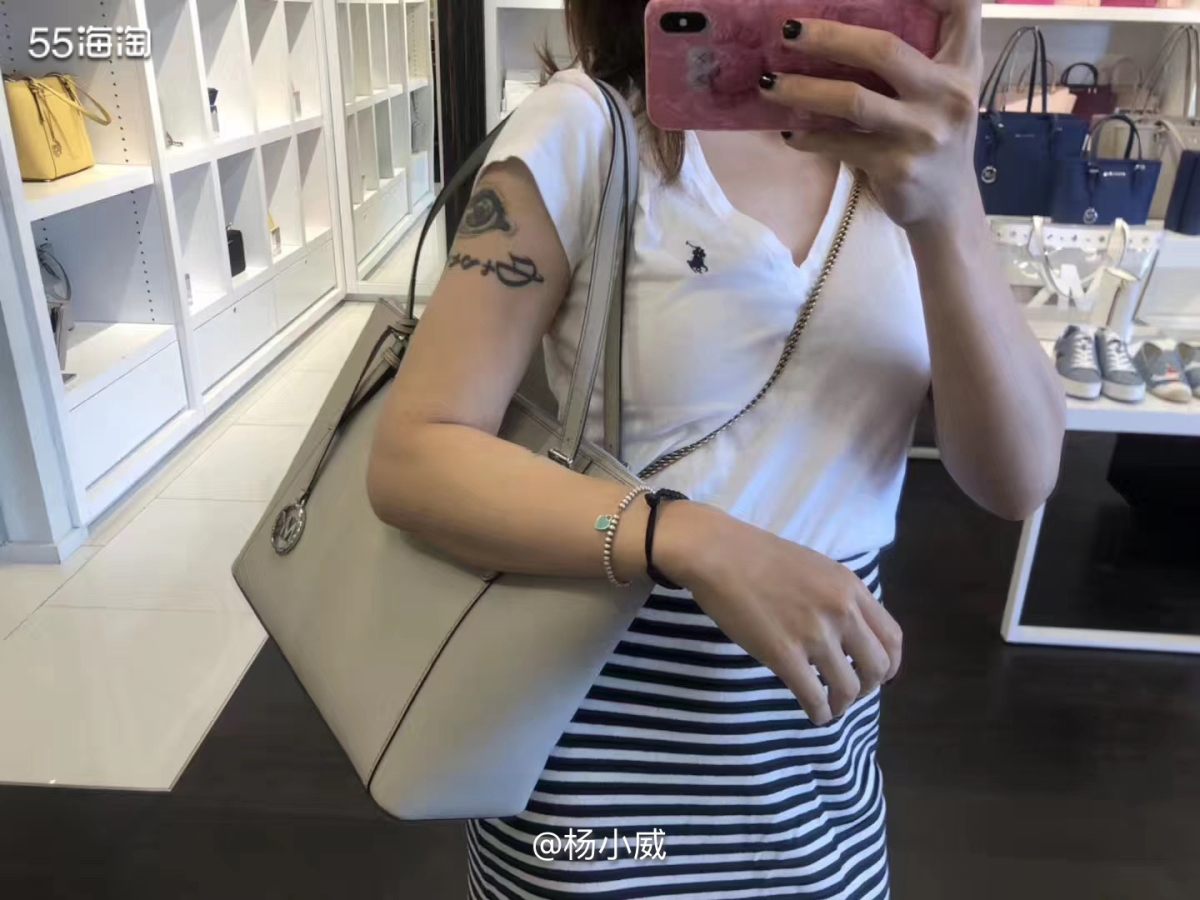 mk全拉链托特包，十字纹牛皮，多色可选，¥1080直邮